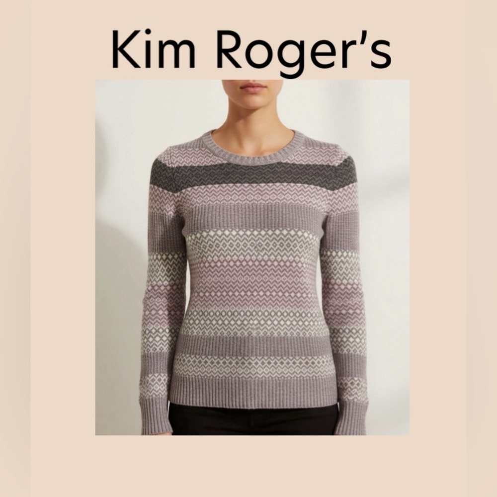 Women’s Crew Neck Long Sleeve Sweater Size Petite Medium